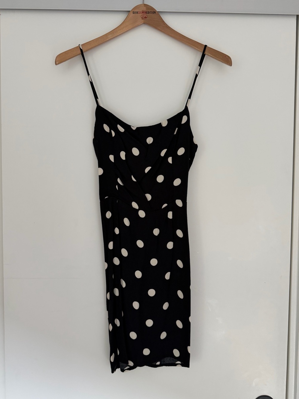 Reformation Black and White Polka Dot Slip Dress